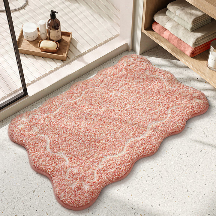 Decorative Scalloped Bath Mat Kalsten