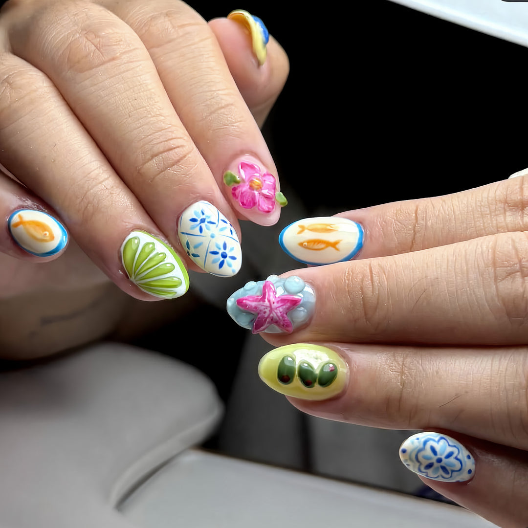 Ocean-Inspired Nail Art Set