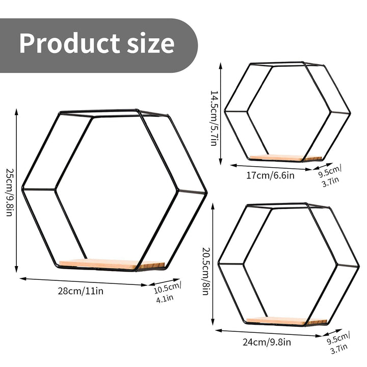 Hexagonal Wall-mounted Shelf
