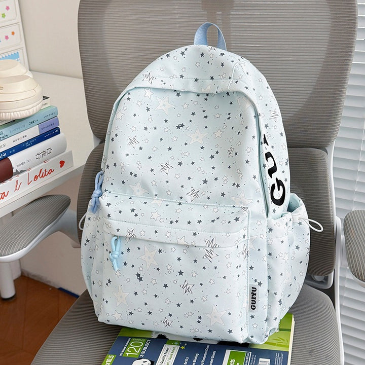 Stylish Star-Patterned School Backpack Kalsten