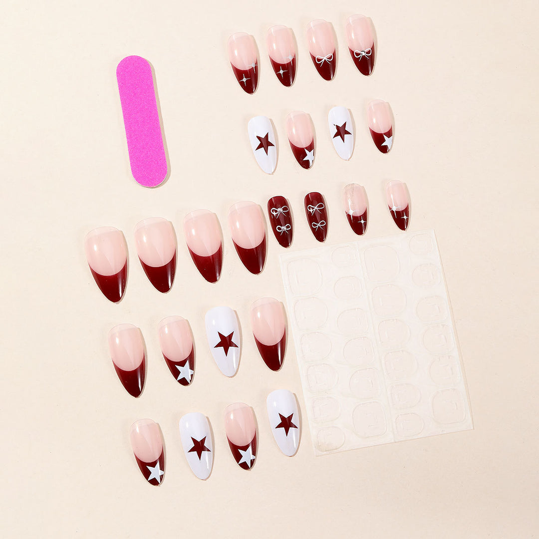 Glamorous Star-Accent Nail Art Extensions Kalsten
