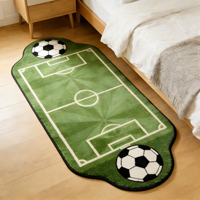 Soccer Field Theme Area Rug