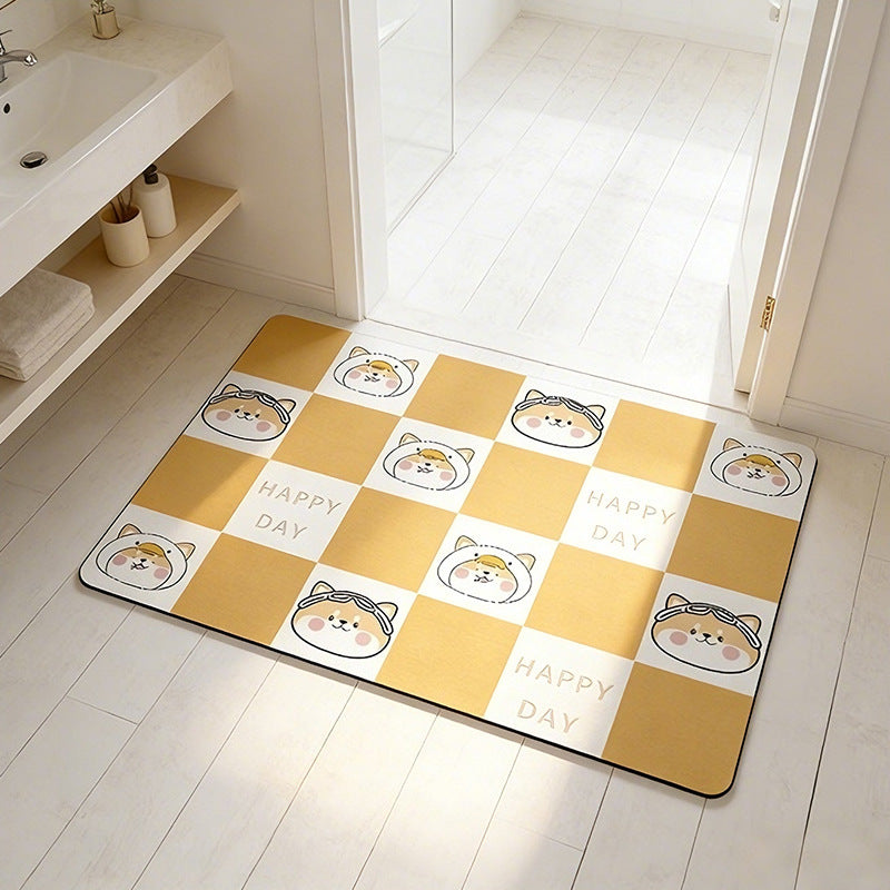 Cute Cartoon Pet-Themed Bath Mat Kalsten