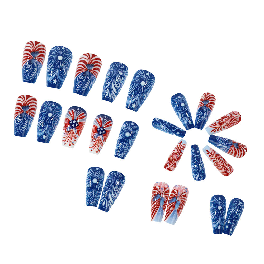 Patriotic design artificial nails Kalsten