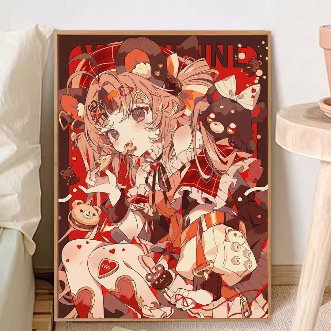 Whimsical Anime-Inspired Canvas Art Print Kalsten