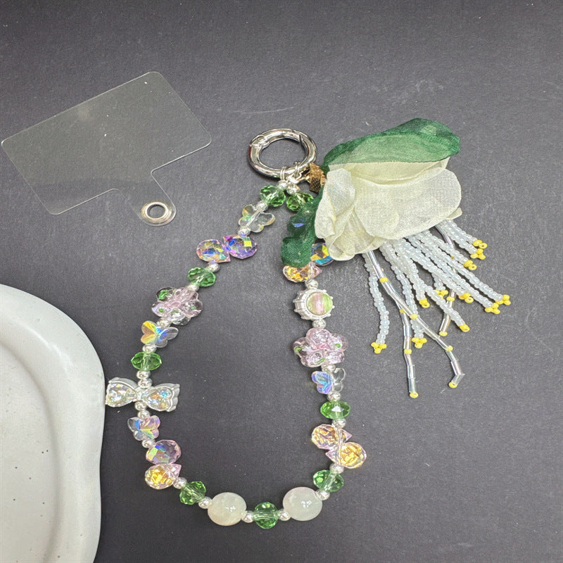 Floral Beaded Charm Keychain Kalsten