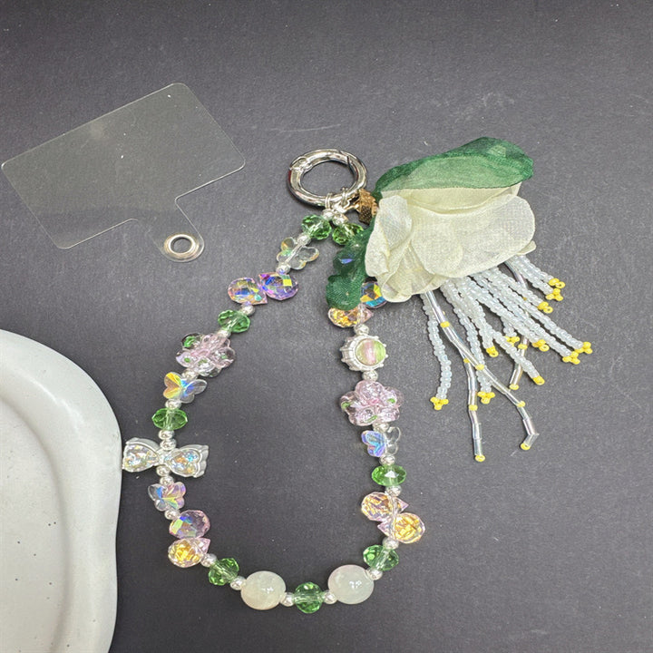 Floral Beaded Charm Keychain Kalsten