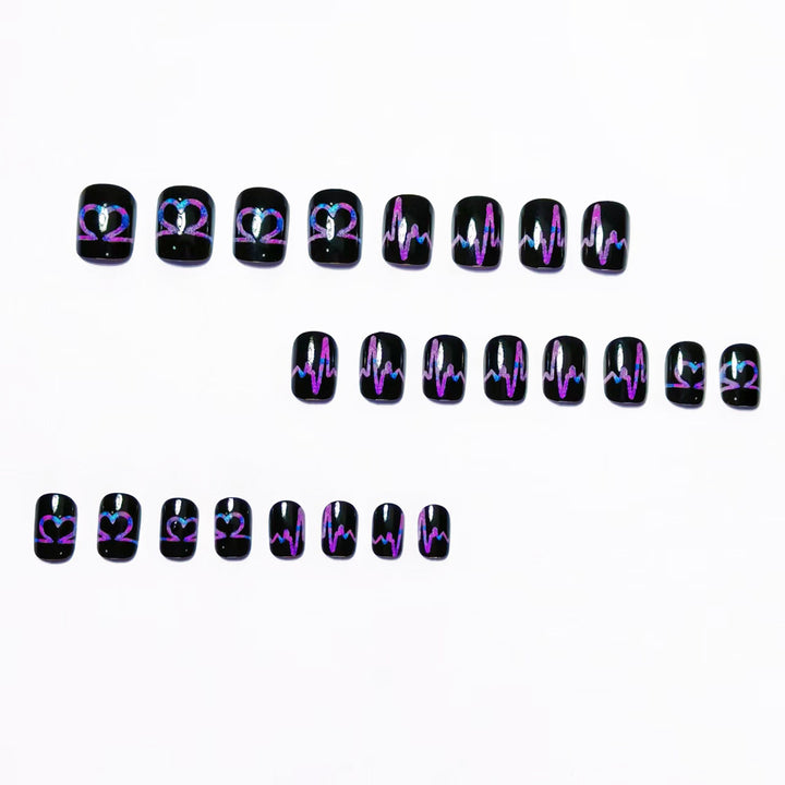 Heartbeat-Themed Nail Art Kalsten