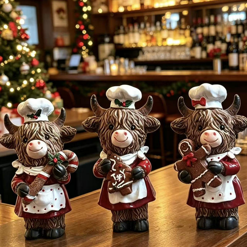 Enchanting Christmas cow figurine Kalsten