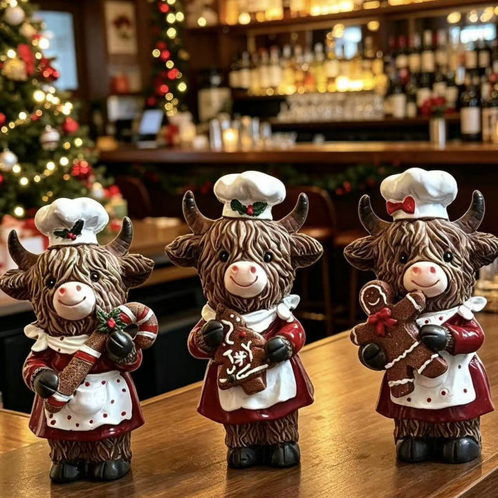 Enchanting Christmas cow figurine Kalsten