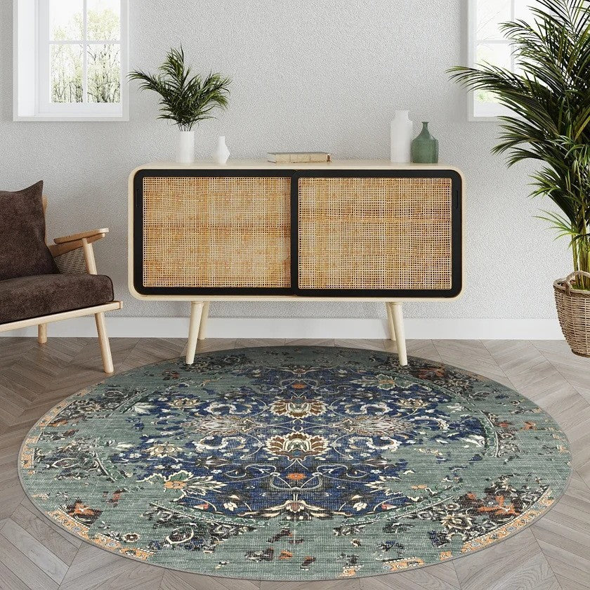 Vintage-Inspired Geometric Area Rug