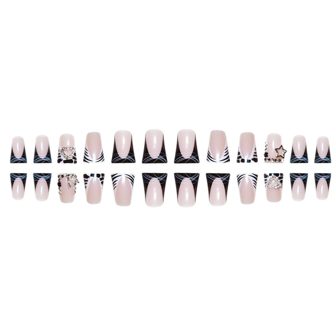 Glamorous Rhinestone Accent Nail Extensions Kalsten