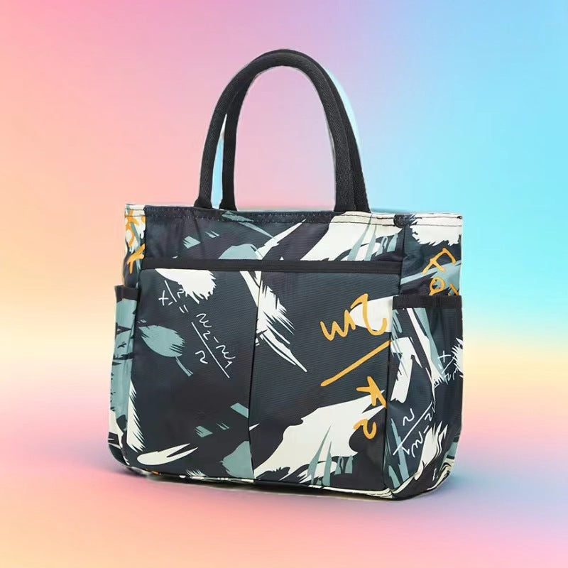 Multi-Pocket Candy Print Tote Bag Kalsten