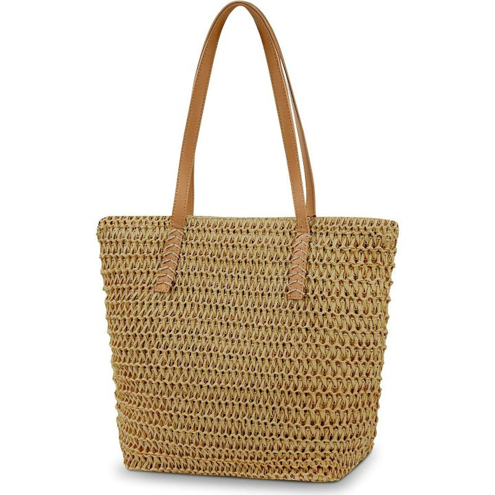 Elegant and Versatile Beach Bag with Leather Handles Kalsten