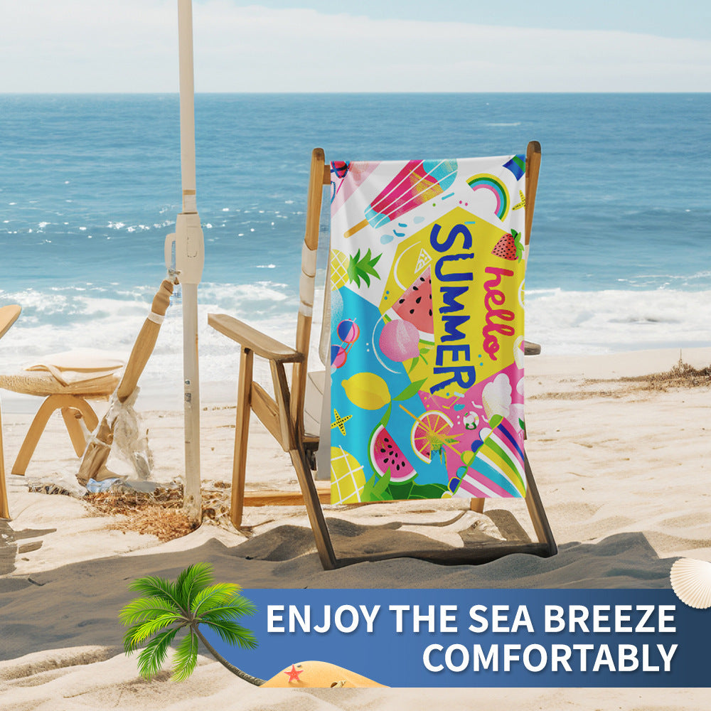 Ladies beach towel with maritime stripe pattern Kalsten