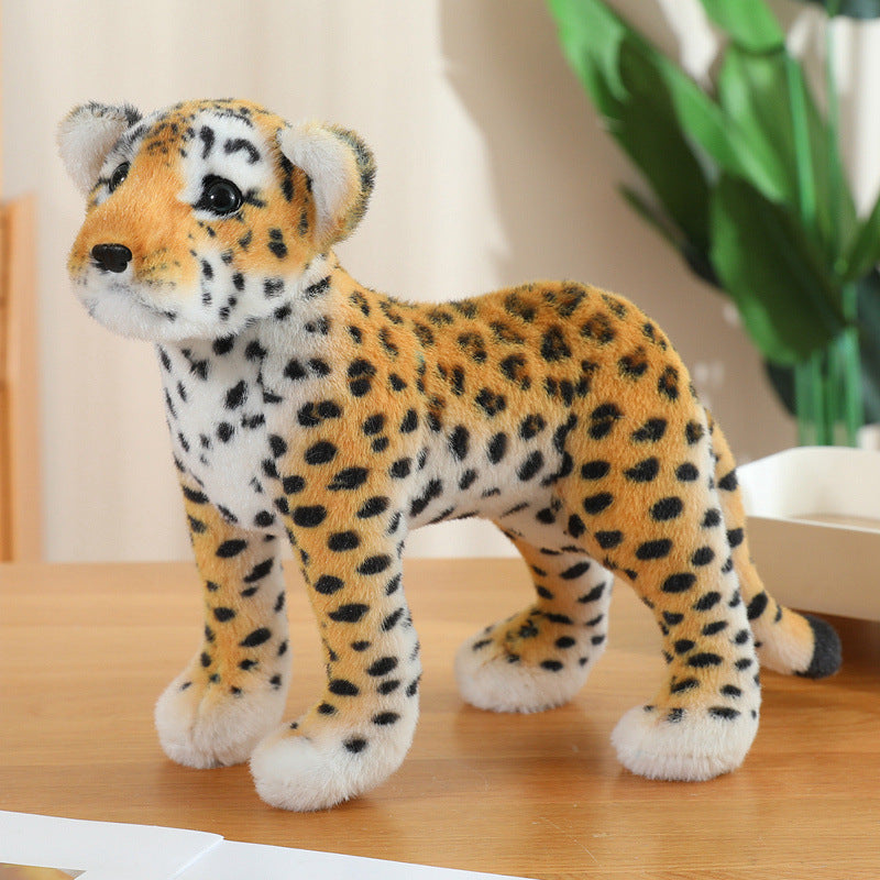 Realistic Standing Big Cat Plush Toy with Ultra-Soft Faux Fur and Poseable Legs Kalsten