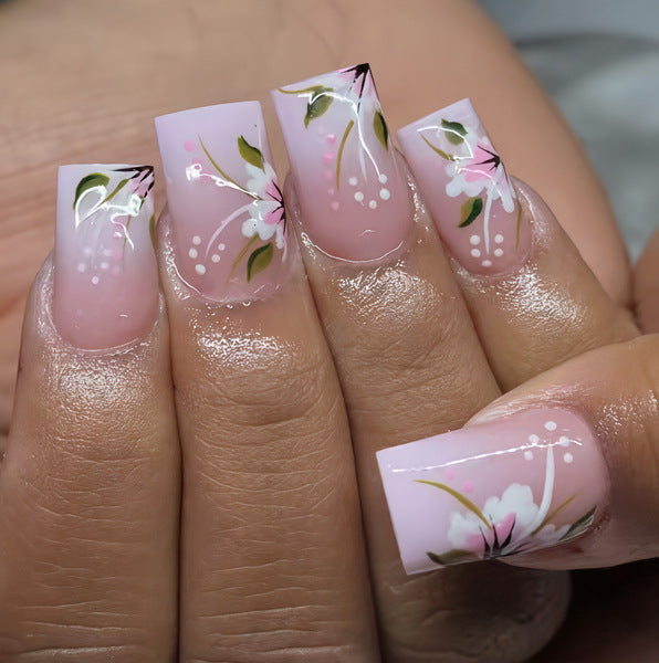Elegant Floral Acrylic Nail Designs Kalsten