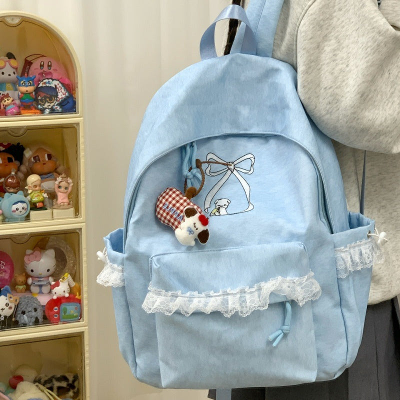 Cute Right Bow Accent Backpack