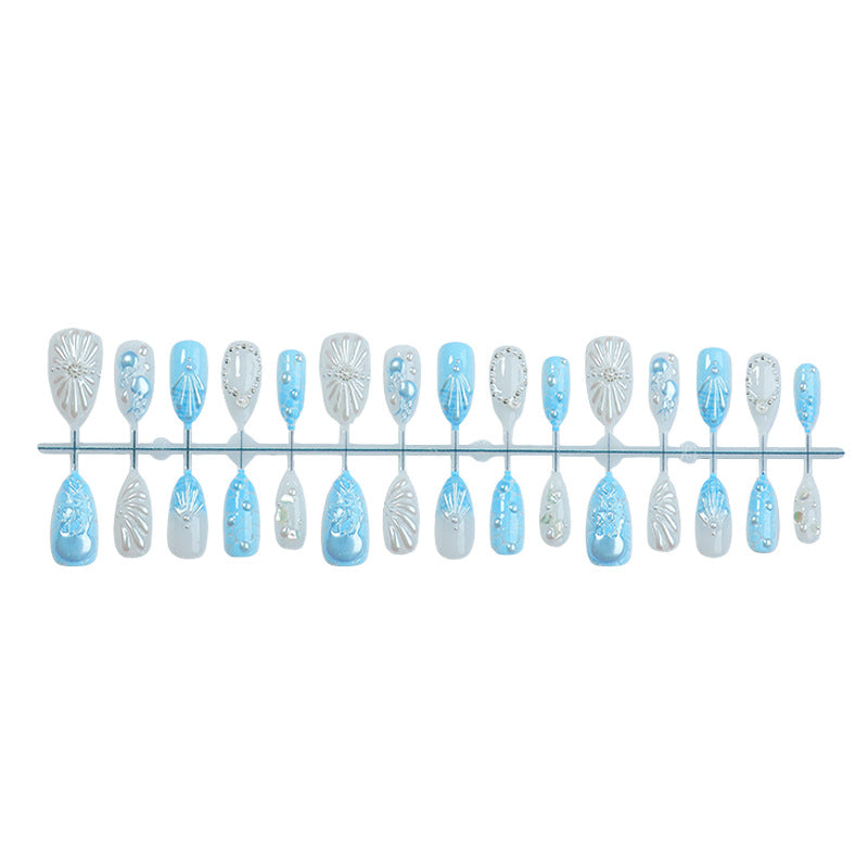 Artistic Nail Art Set with Gemstone Accents kalsten