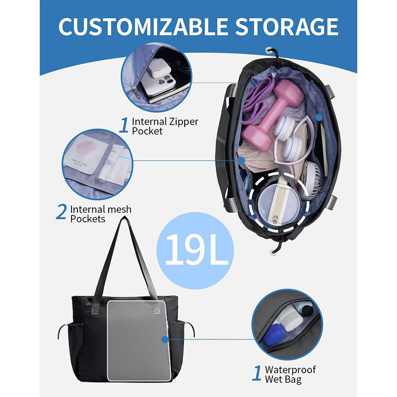 Versatile sports bag with separate yoga mat carrying compartment Kalsten