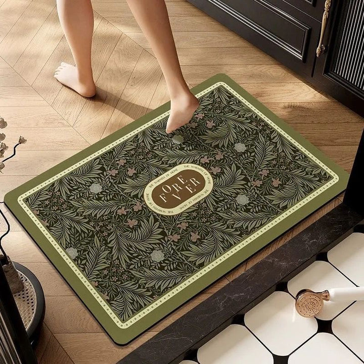 Luxurious Floral Memory Foam Bath Mat Kalsten