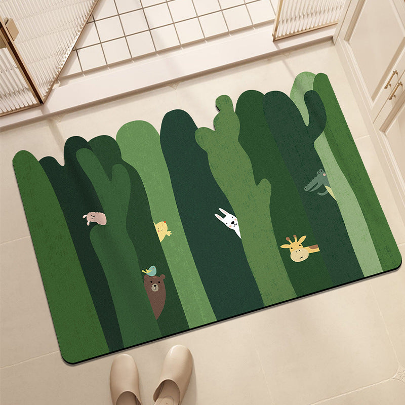 Playful Animal-Themed Bath Mat
