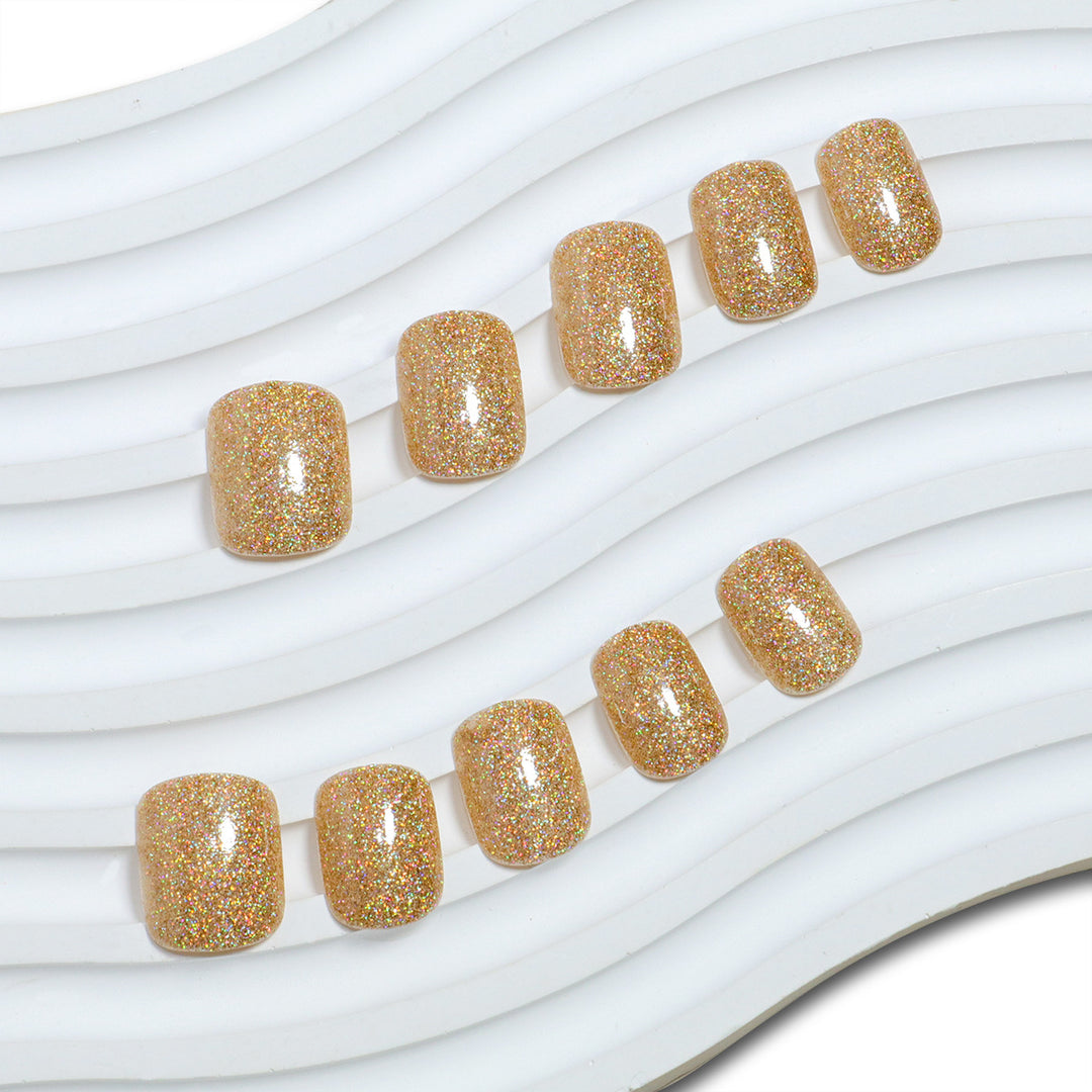 Glittery Press-On Nail Set Kalsten
