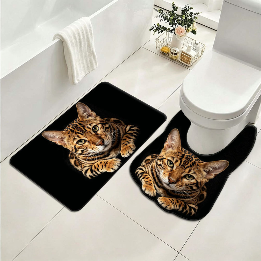 Panda-Themed Plush Toilet Mat Set