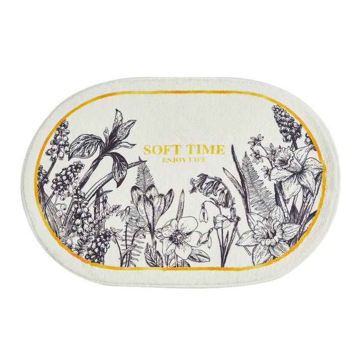Decorative Botanical Bathroom Mat