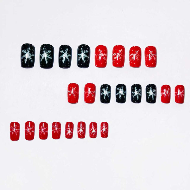 Artificial nails with winter snowflake design Kalsten