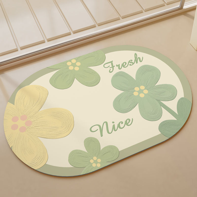 Charming Floral Welcome Mat Kalsten