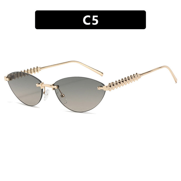 Women's sunglasses in modern, geometric design with stylish metal frame and UV protection Kalsten