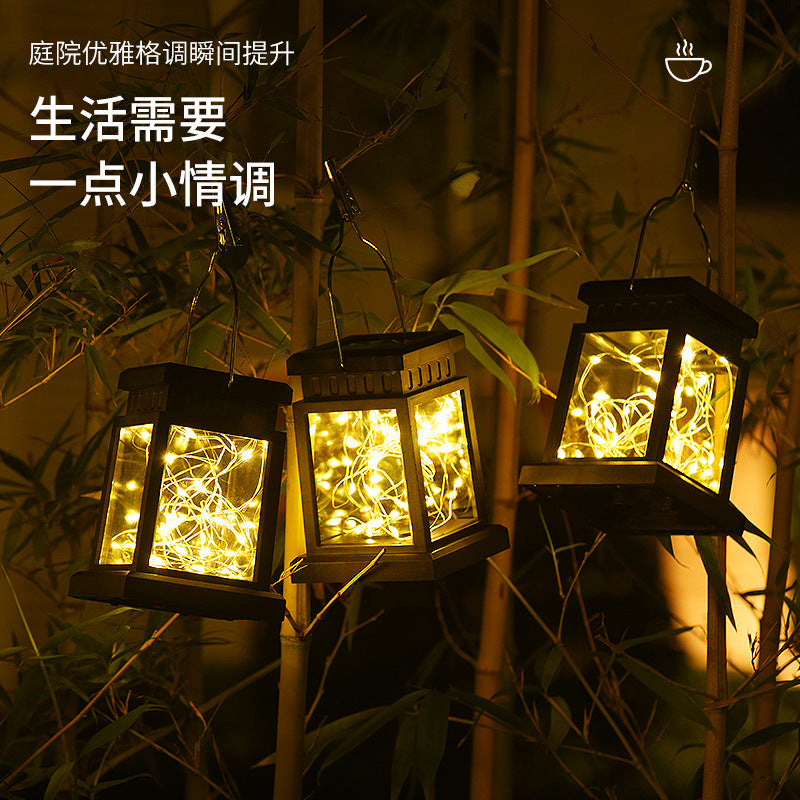 Solar Hanging Lantern With Realistic Flickering Flame LED Candle And Waterproof Outdoor Design Kalsten