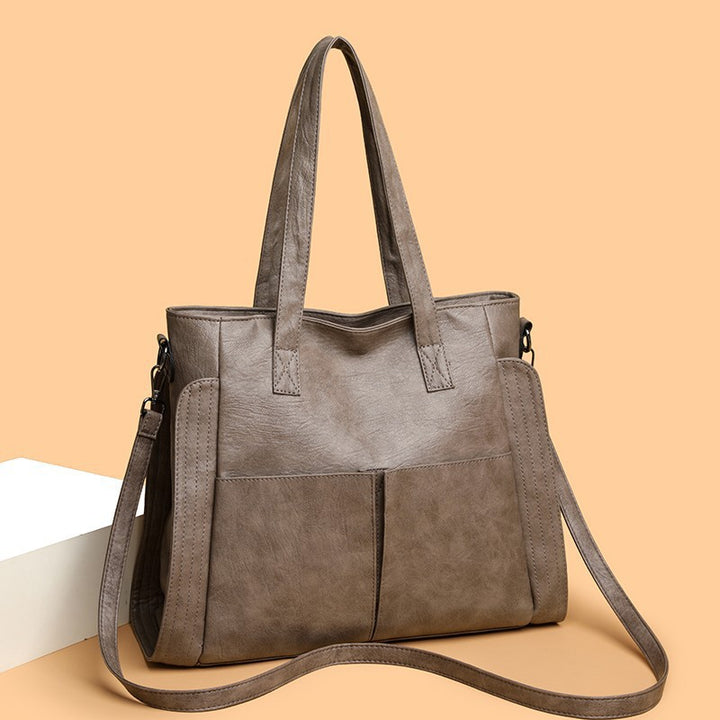 Sleek Leather Structured Tote