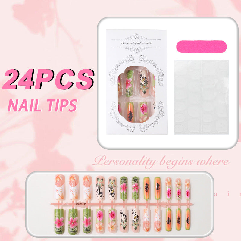 Floral Themed Nail Tips Box Set Kalsten