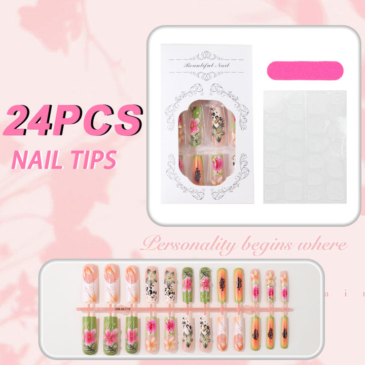 Floral Themed Nail Tips Box Set Kalsten