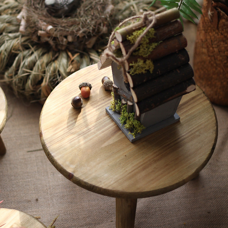 Stylish side table made of natural wood Kalsten