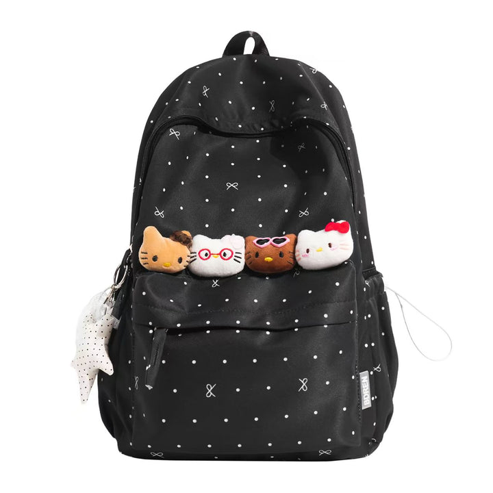 Backpack with Charming Animal Applications and Practical Compartments Kalsten