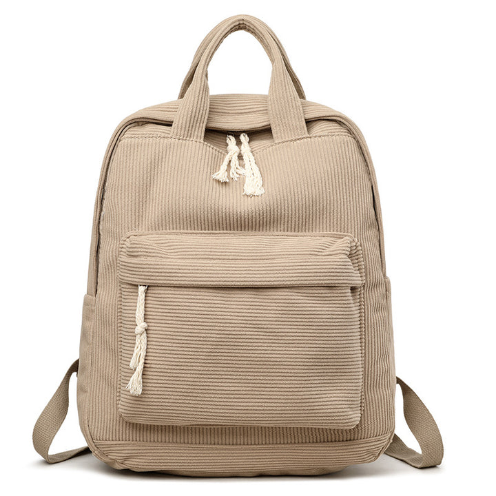 Compact Textured Fabric School Backpack Kalsten