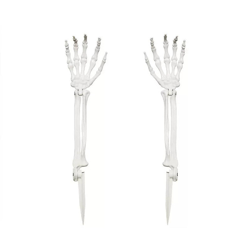 Creepy skeleton garden stakes