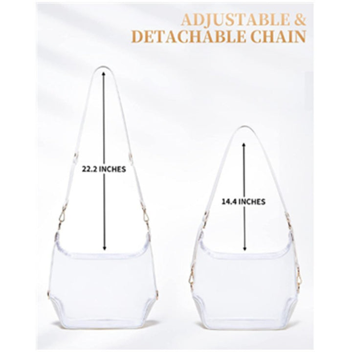 Transparent shoulder bag with modern compartments Kalsten