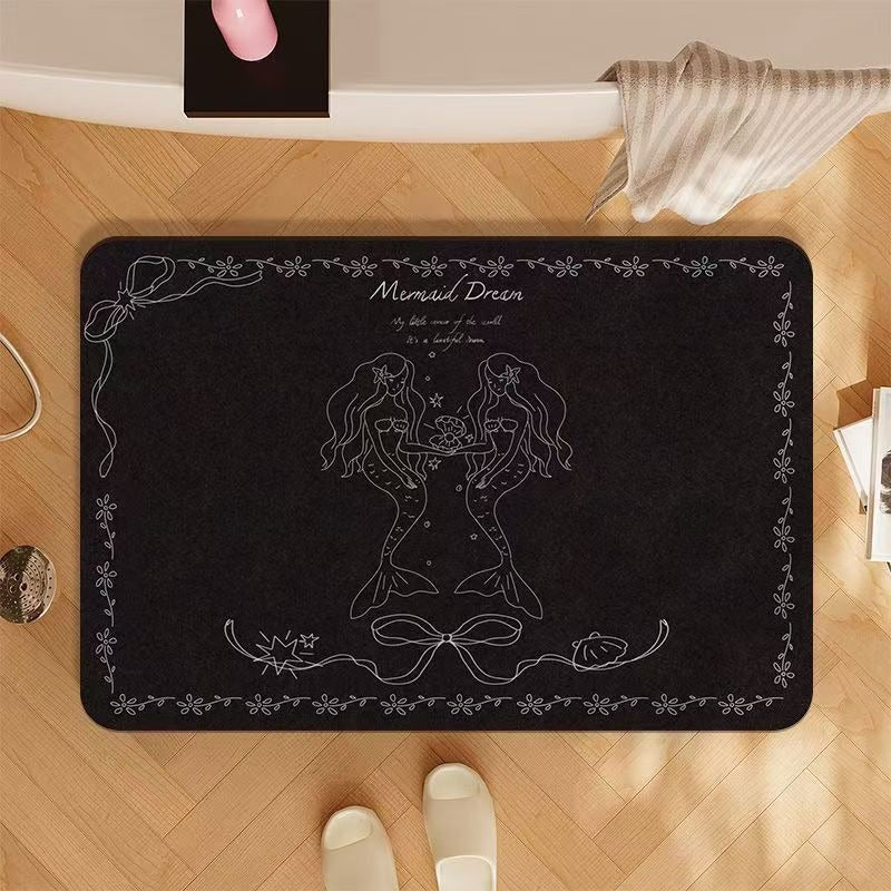 Mermaid-Themed Bath Mat