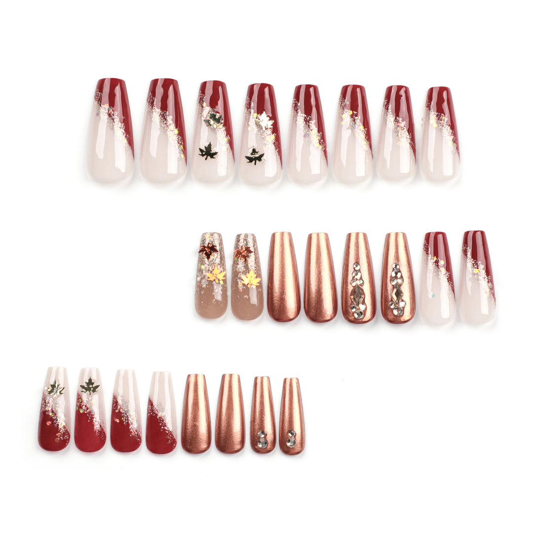 Artful Nail Extensions with Glitter and Flower Accents Kalsten