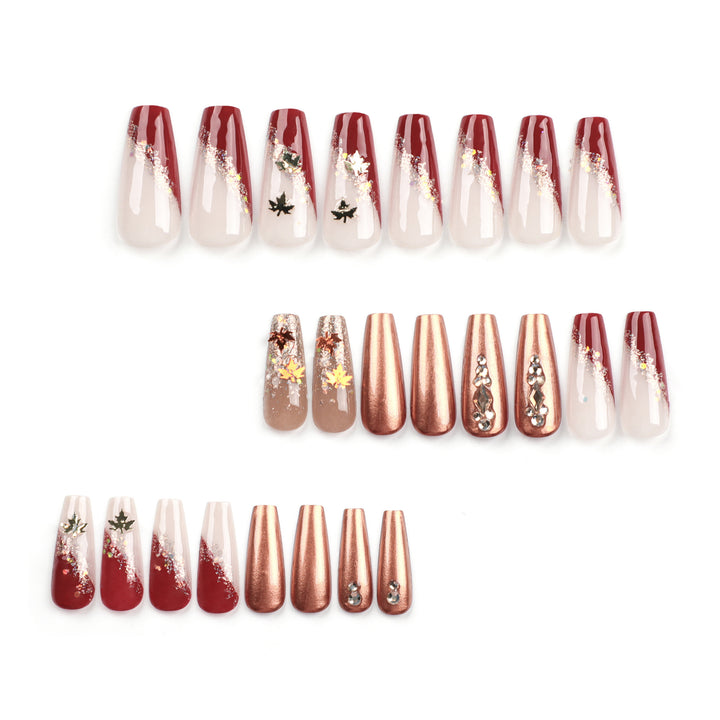 Artful Nail Extensions with Glitter and Flower Accents Kalsten