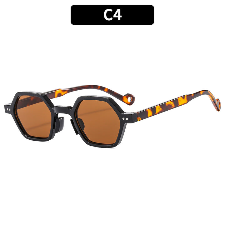 Fashion-Forward Hexagonal Frame Sunglasses