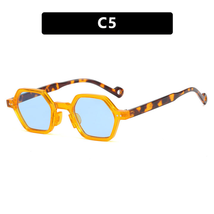 Women's hexagonal sunglasses with transparent frame Kalsten