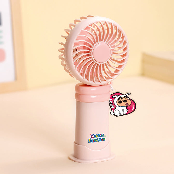 Ladies wearable handheld fan with playful dog design Kalsten