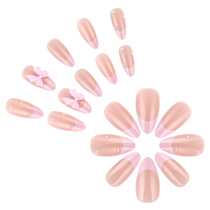 Elegant French Tip Press-On Nail Art Set Kalsten