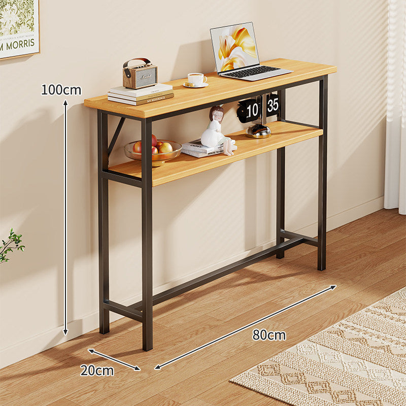 Narrow Industrial Console Table with Slim Profile