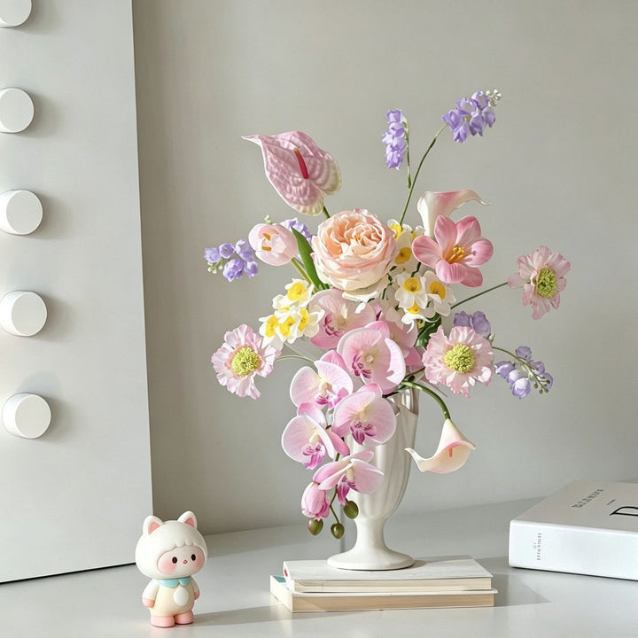 Elegant Lifelike Floral Arrangement for Home Decor
